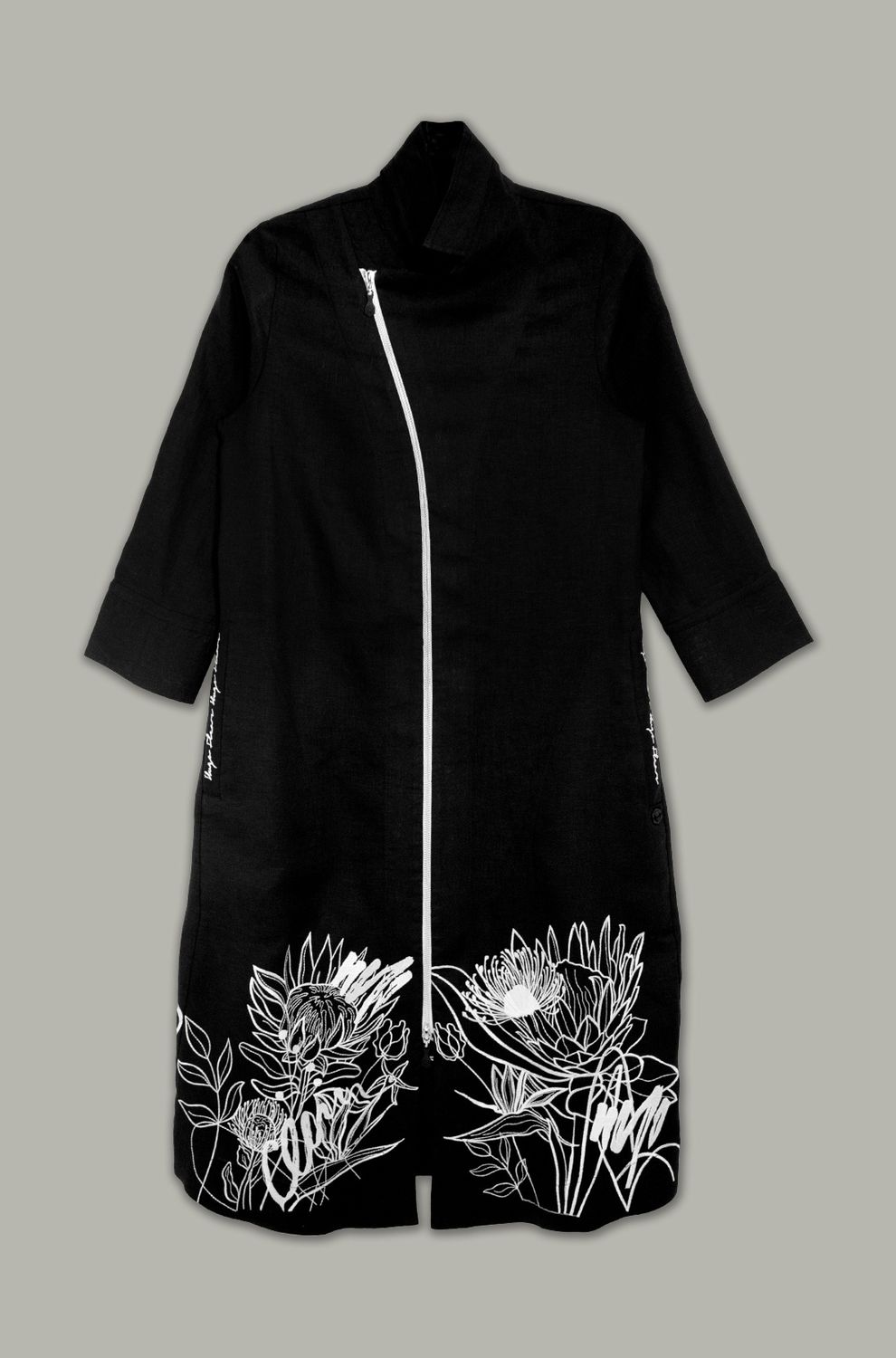 Yoco Dress | Floral Embroidery | Linen