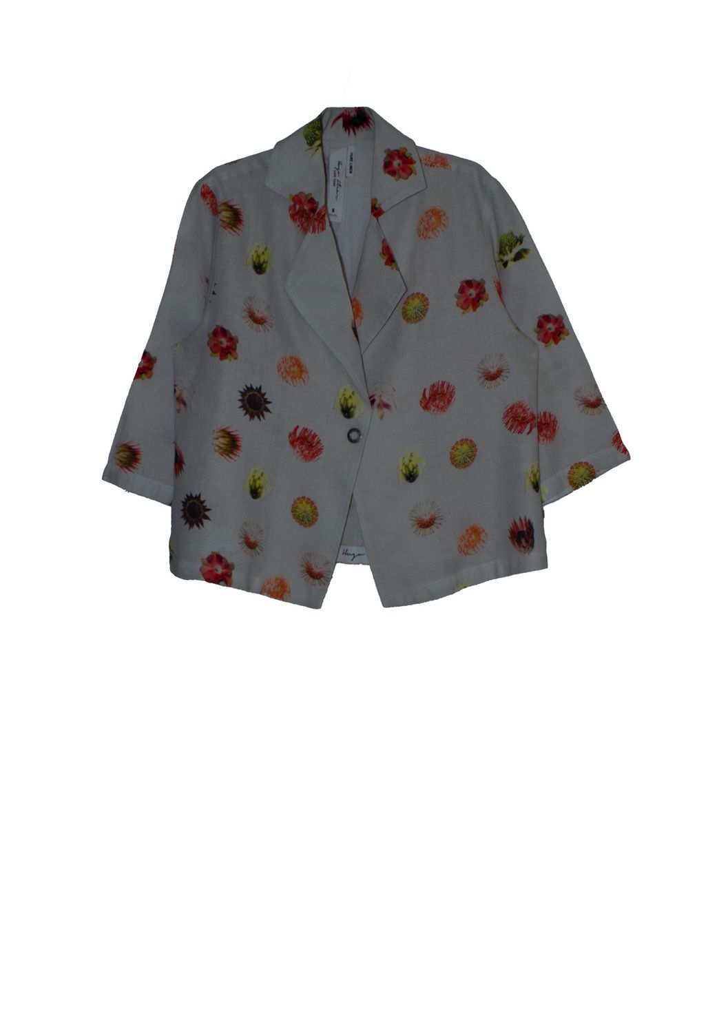 lucinda collection | shireen jacket | linen, Print: protea motive, Size: 5