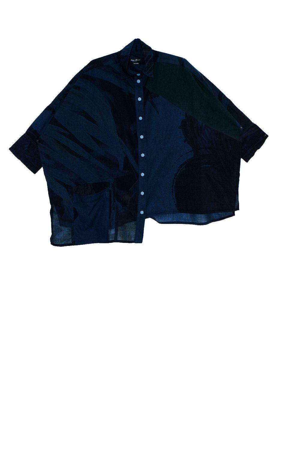 Pearl Shirt | Cotton Voile, Print: Navy Pincushion, Size: 0