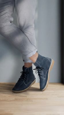 Lace-Up Boots | Embossed Leather