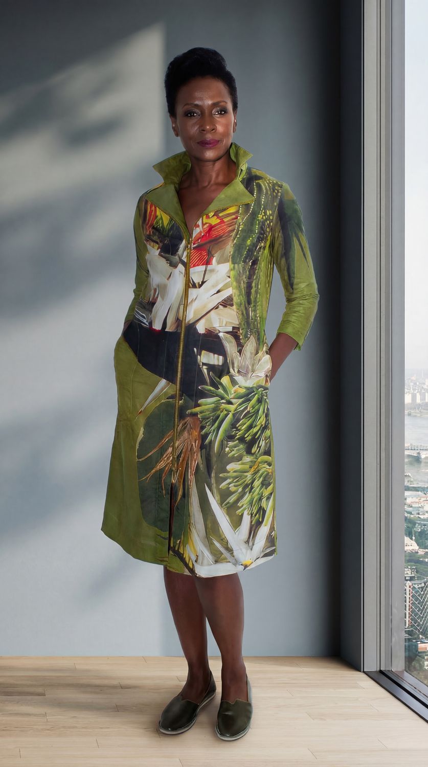 Yoco Dress | Placement Print | Linen