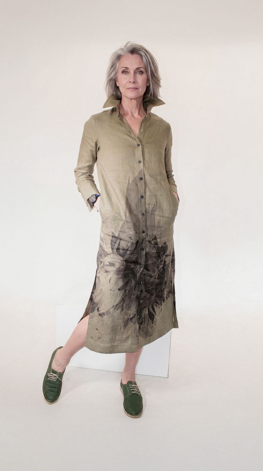 Juliet Dress | Monotone Print | Linen