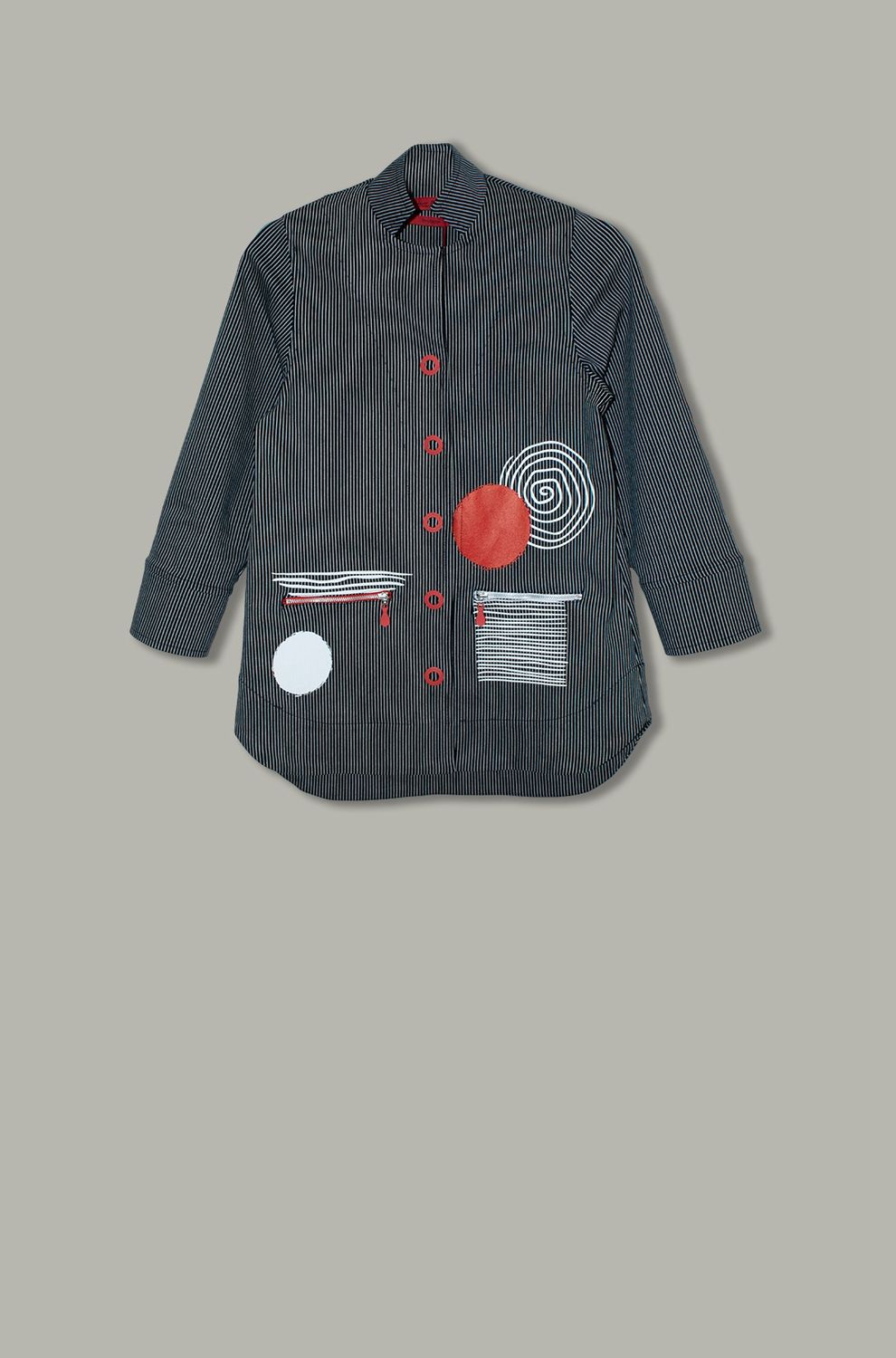 Mia Shirt | Graphic Print | Denim, Print: White &amp; Black, Size: 0