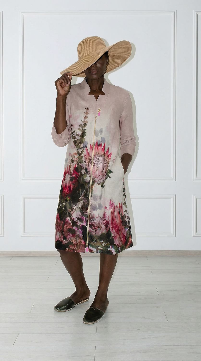 Yoco 2 Dress | printed linen