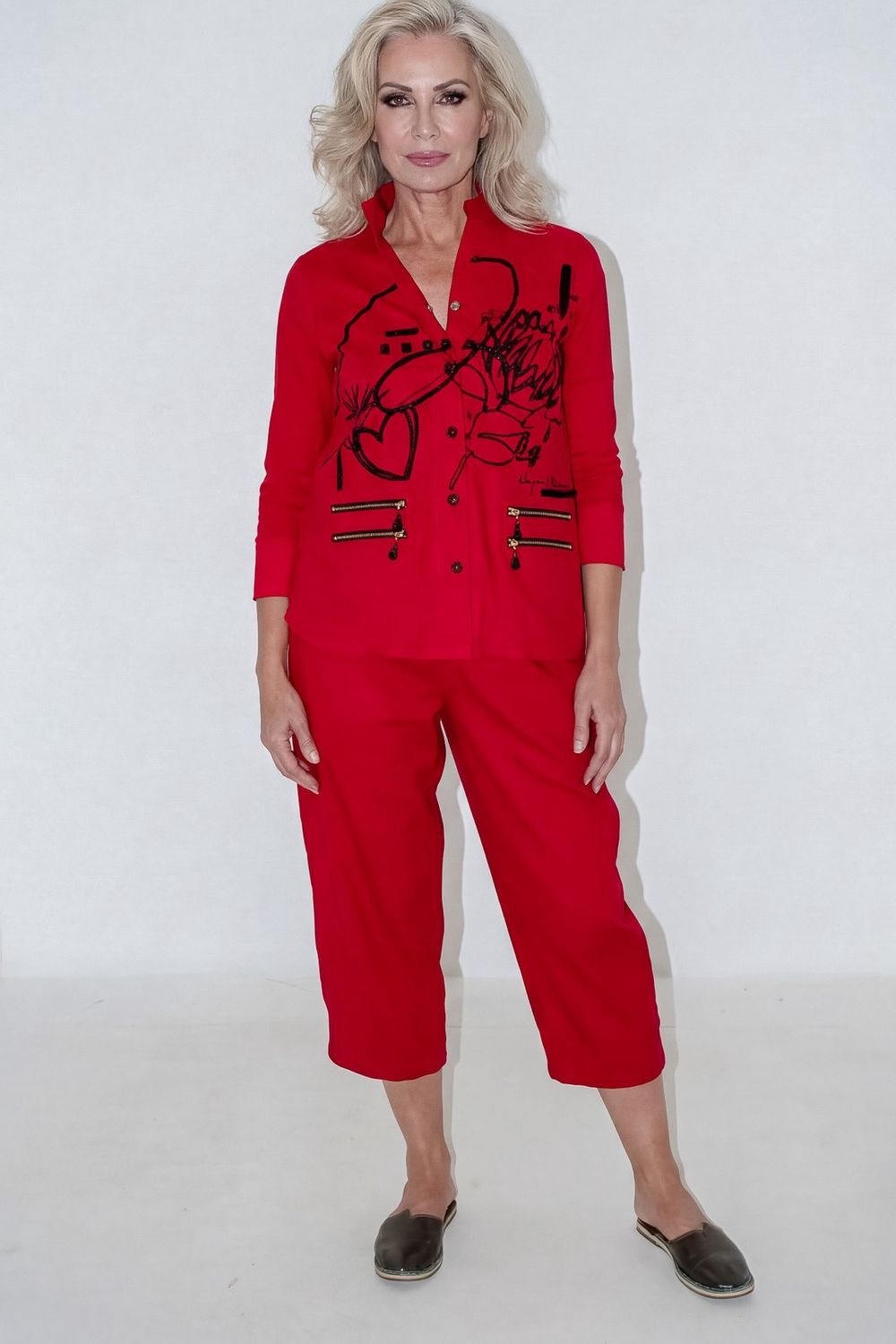 Mia Shirt | Embroidered Linen