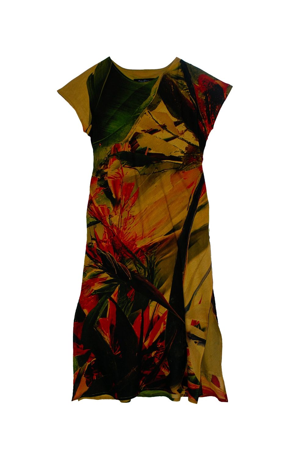Biaz Dress | Cotton Voile, Print: Mustard Strelitzia, Size: 0