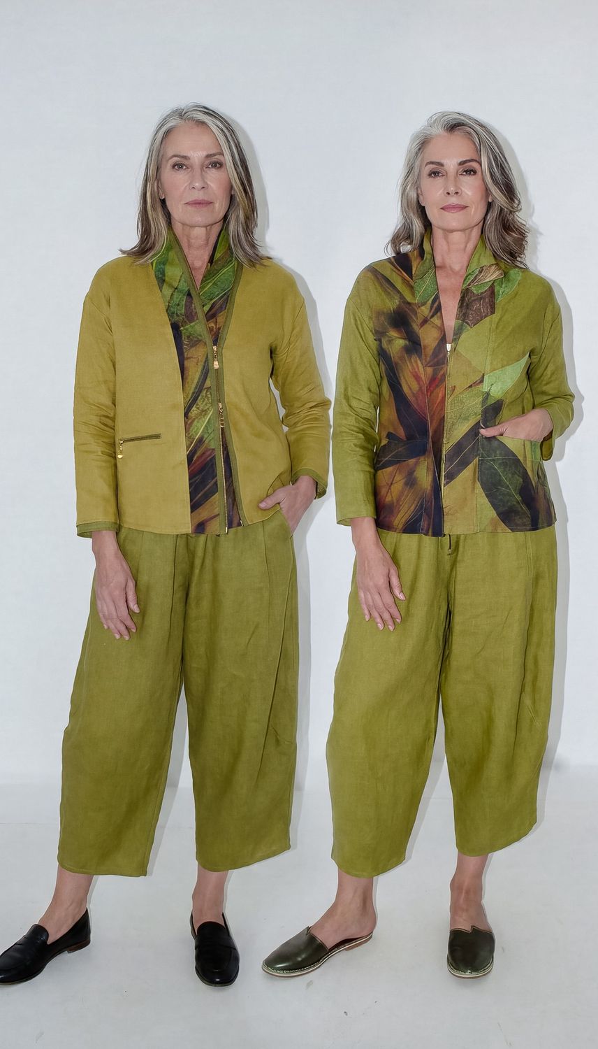 Reversible Ina Jacket, Print: Rasberry Protea, Size: 0