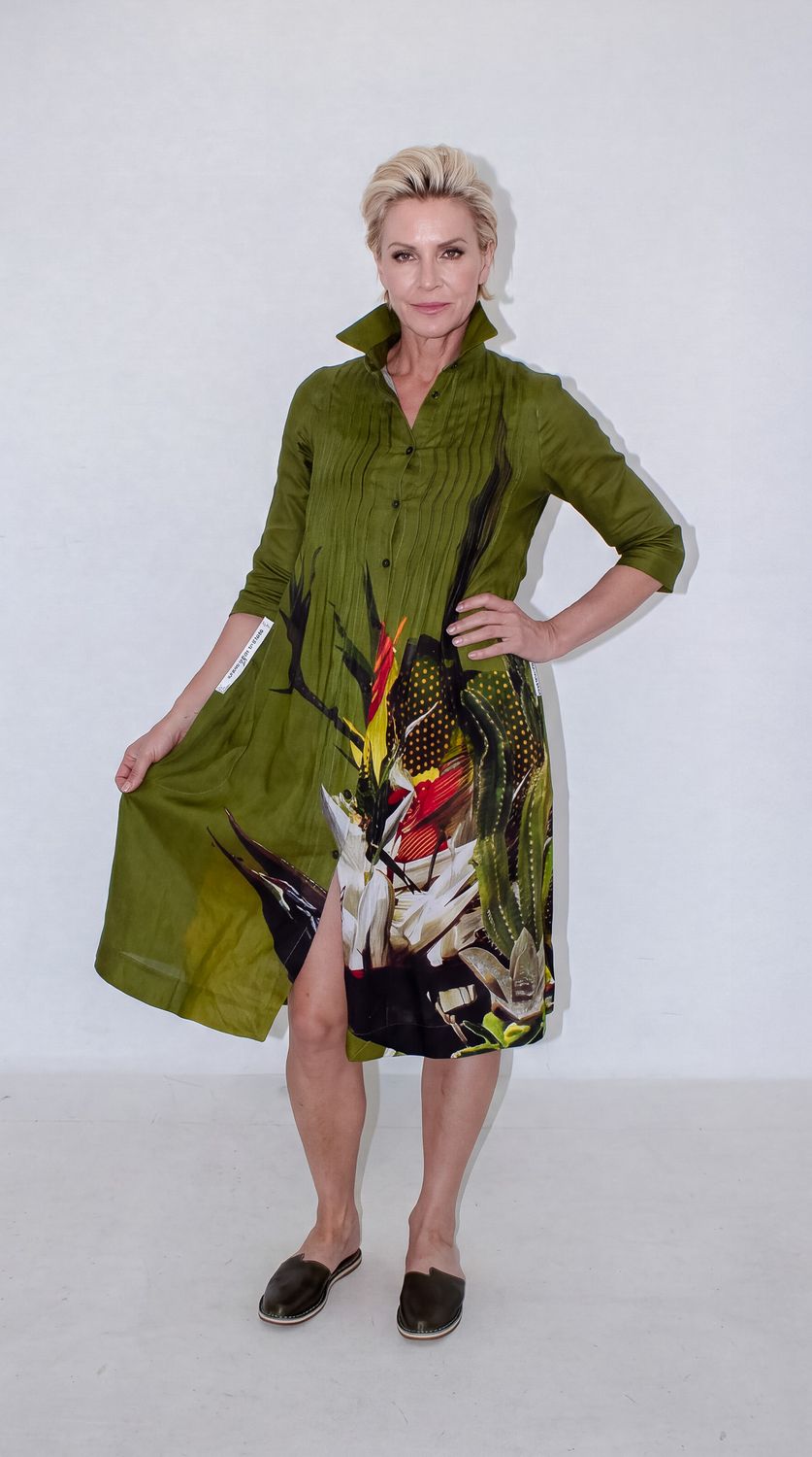 Caroline Dress | Printed linen