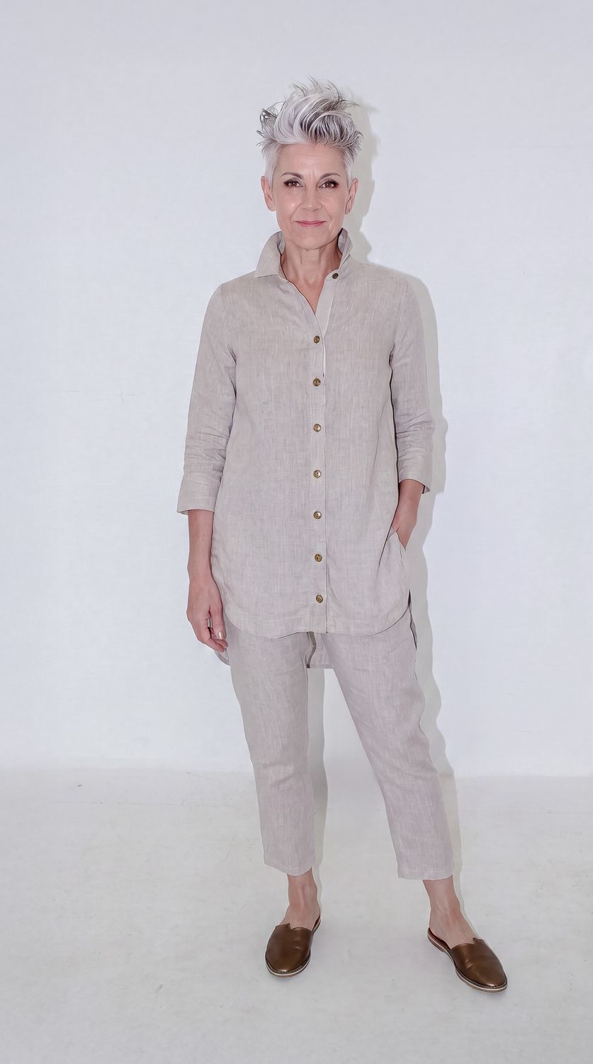 Yasmine Shirt, Colour: Oatmeal, Size: 1