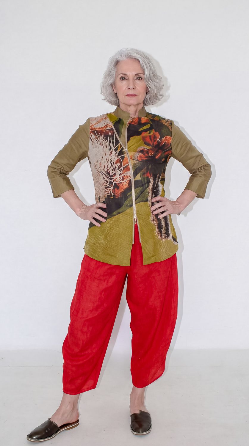 Yoko Shirt, Print: Wa Boom Cactus, Size: 0