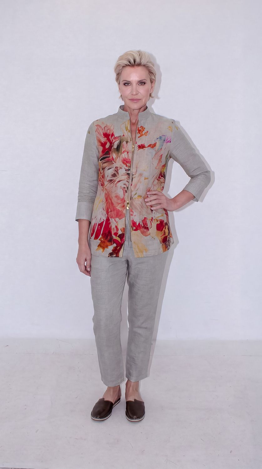 Yvette Shirt, Print: Van Gogh Protea, Size: 1