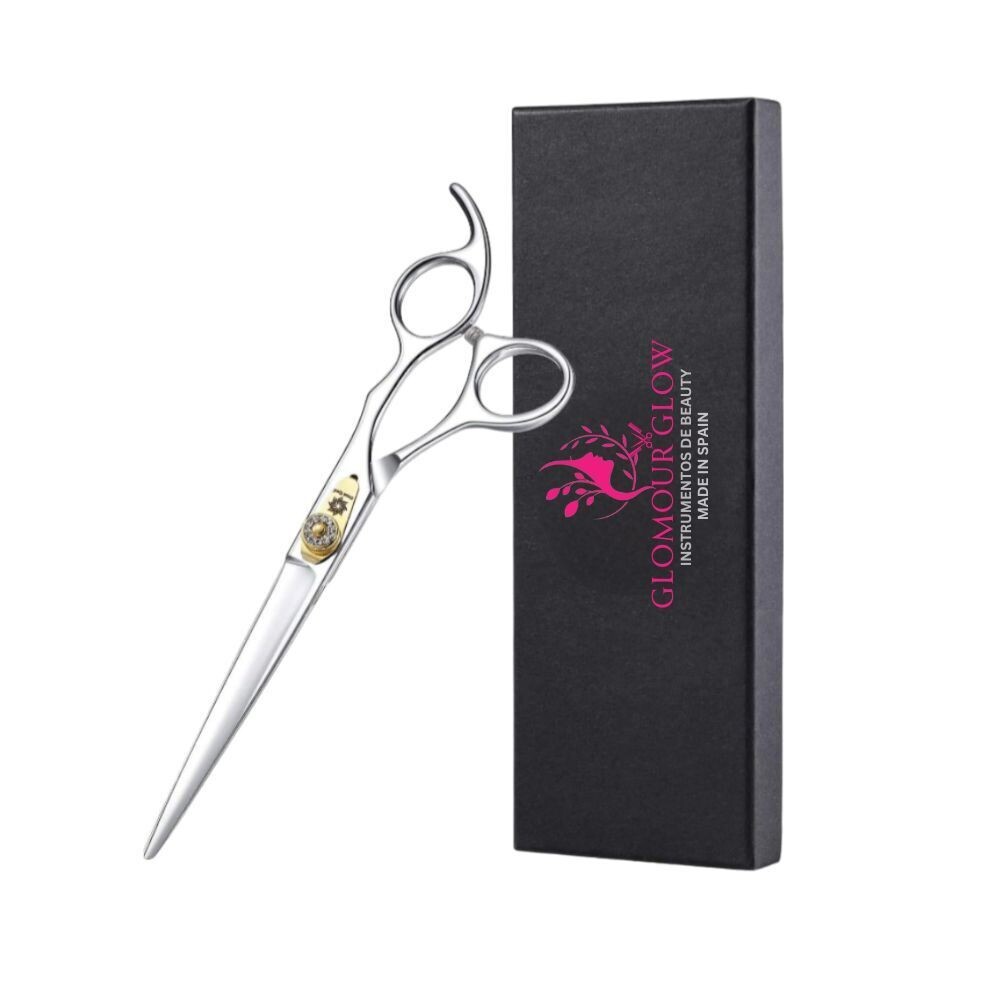 Tijeras profesionales de peluquería canina rectas de 7 pulgadas para adelgazar/mezclar/trocear JP-440C de acero inoxidable para cortar/recortar el pelo de mascotas