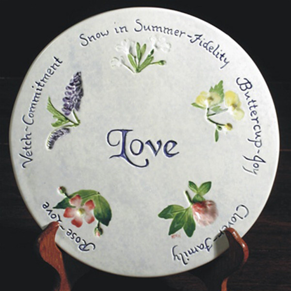 Message Trivet 8&quot; Round Love Wedding Wishes