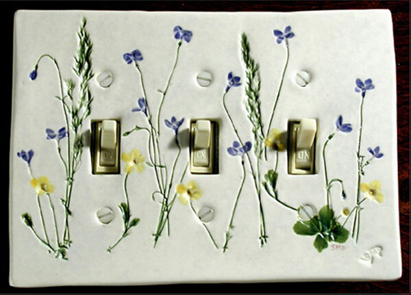 Switch Triple &amp; 6 Screws Bluets and Cinquefoil