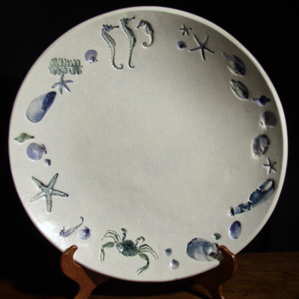 Bowl 15 Sea Creatures Blue Green