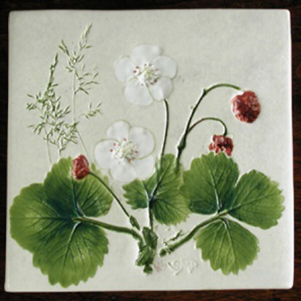 Trivet or Tile 4.25&quot; Wild Strawberry Berries