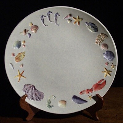 Plate 13&quot; Rounded Sea Creatures Multicolored