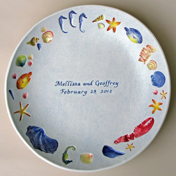 Personalized Bowl 12 Sea Creatures Multicolored