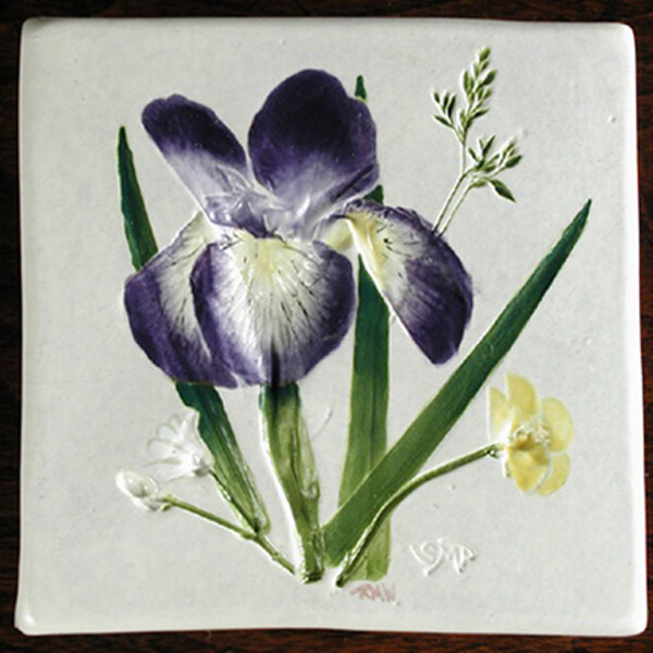 Trivet or Tile 4.25&quot; Iris