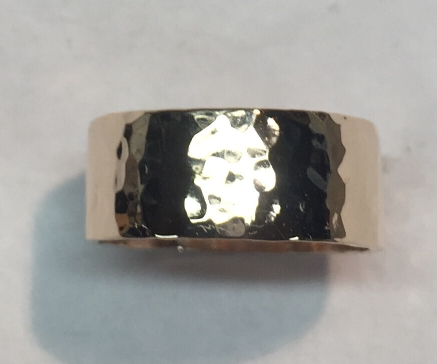 BRONZE HAMMERED 7.3MM RING KAR16, Size: 6.5