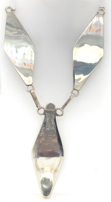 SILVER INLAY SET ZUNI - MARVIN LAURKIE