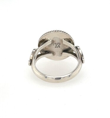 SILVER OPAL RING NAVAJO-THOMAS YAZZIE - SIZE 7