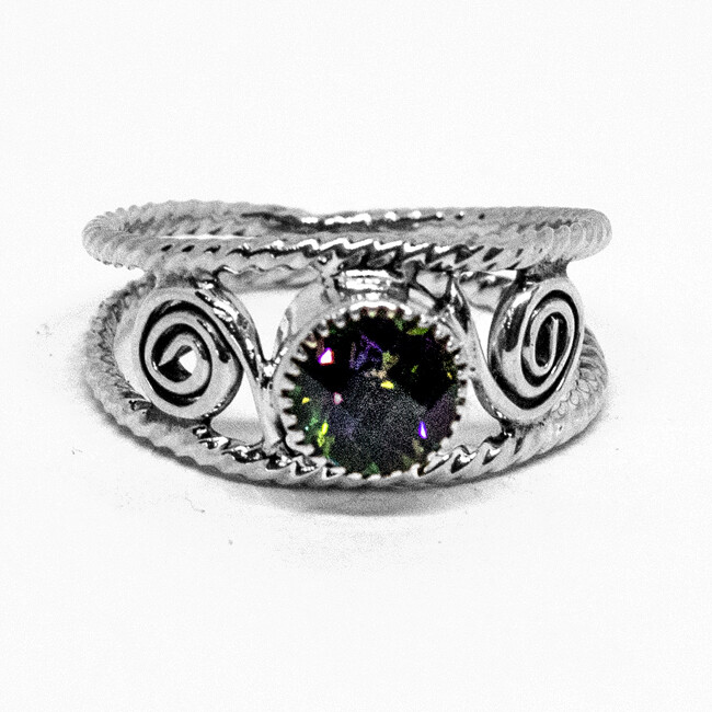 SILVER RING NAVAJO - BUCKY BELIN, Size: 6