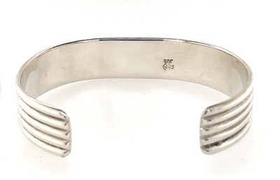 SILVER OPAL CUFF BRACELET NAVAJO-PAUL LARGO