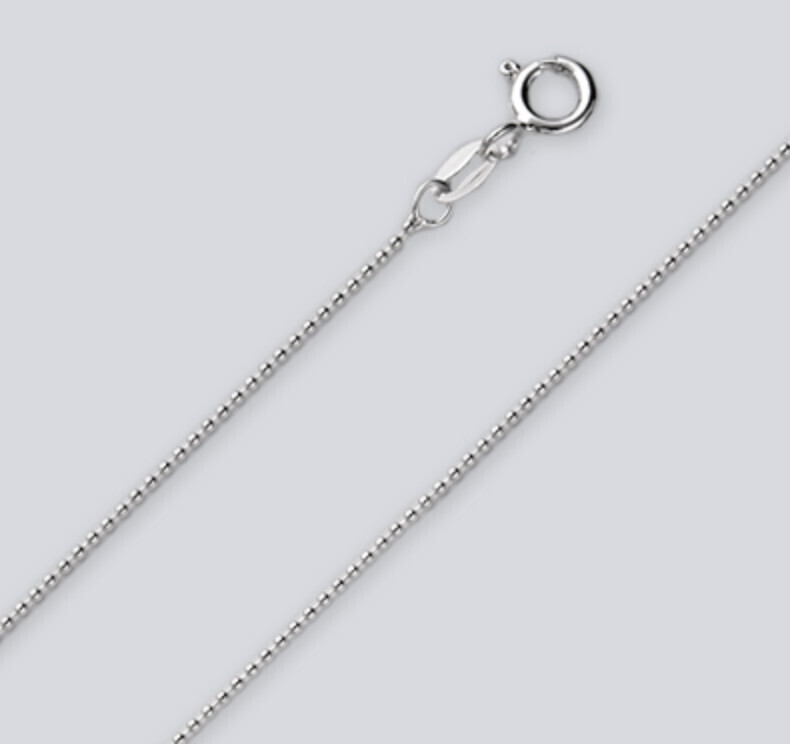 SS 1MM BEAD CHAIN, Size: 16&quot;