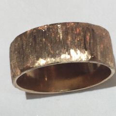 BRONZE TEXTURED 7.5MM RING KAR010, Size: 6.5