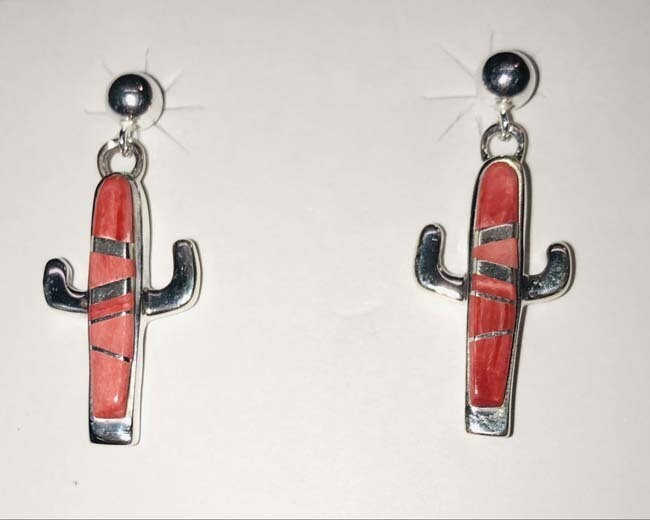 SILVER EARRINGS NAVAJO NAE164 -  VALERIE YAZZIE