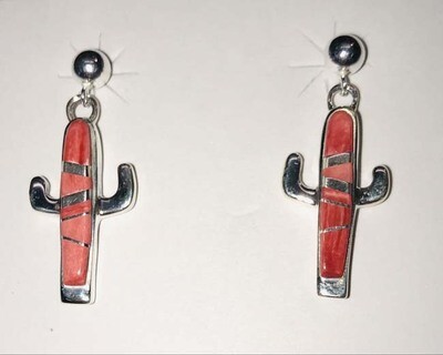 SILVER EARRINGS NAVAJO NAE164 -  VALERIE YAZZIE