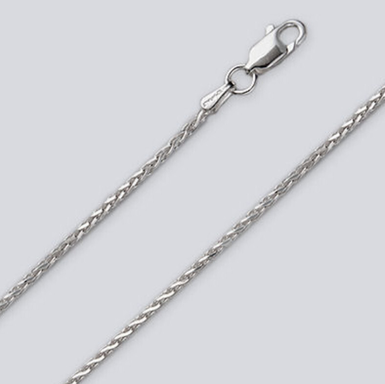 SS 1.5MM DIA CUT WHEAT CHAIN, Size: 16&quot;
