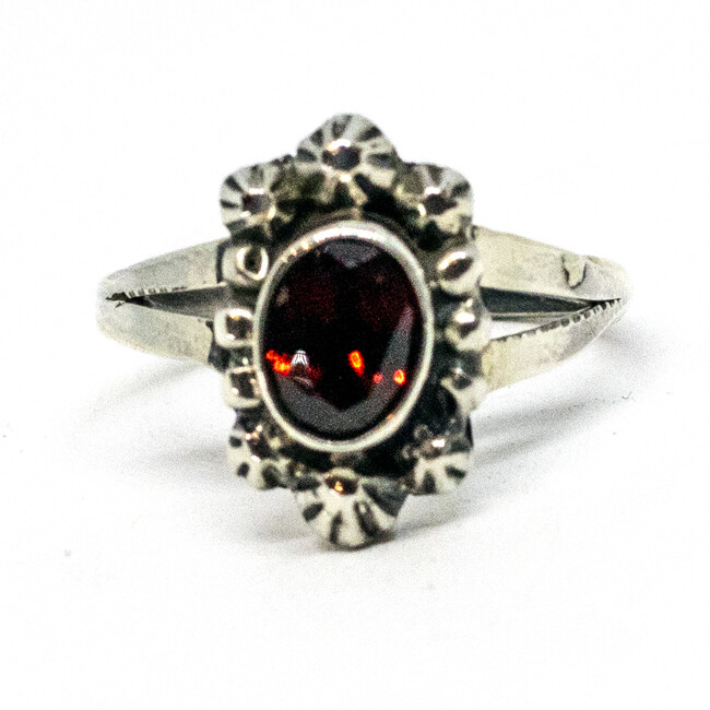 SILVER RING NAVAJO - MIKE SMITH, Size: 7
