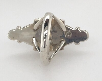 SILVER TURQUOISE RING NAVAJO-DANIEL BENALLY - SIZE 9