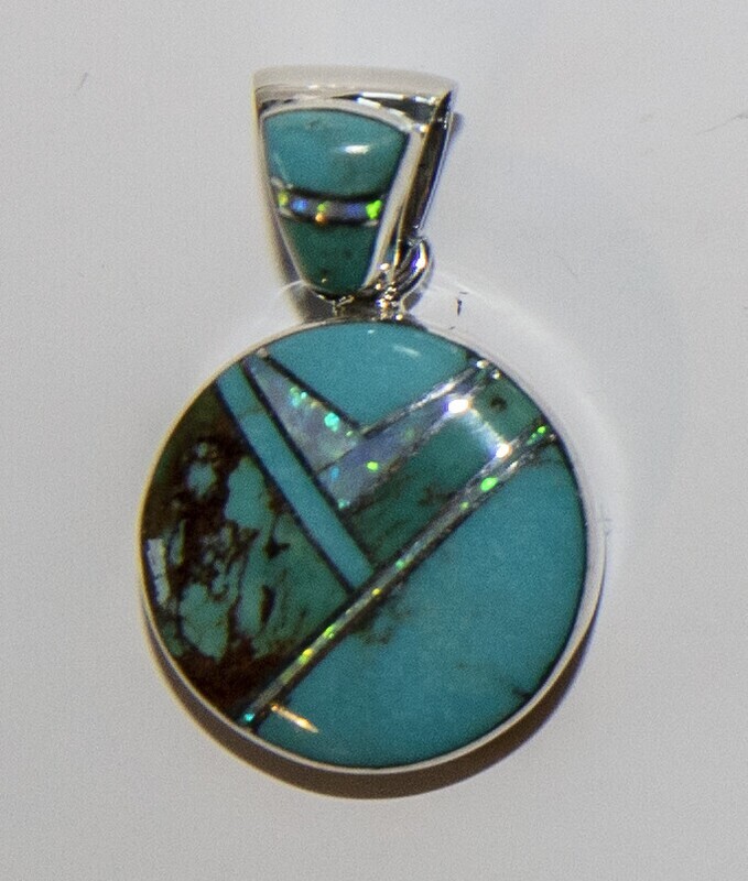 SILVER INLAY PENDANT NAVAJO-SHERYL MARTINEZ SILVER INLAY PENDANT NAVAJO-SHERYL MARTINEZ