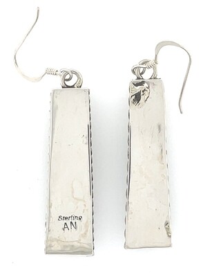 SILVER TURQUOISE EARRINGS NAVAJO - AN