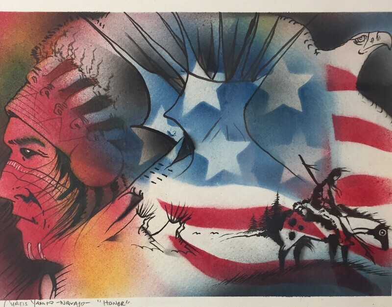 &quot;HONOR&quot; watercolor &amp; ink