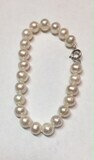 SILVER 8MM PEARL BRACELET