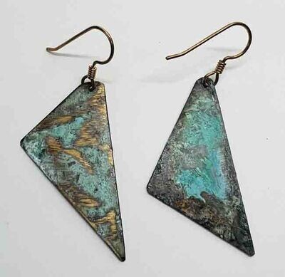 BRONZE PATINA EARRINGS KAE145
