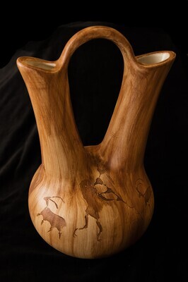 &quot;NAVAJO WEDDING VASE&quot; Petroglyph Pottery 13x8