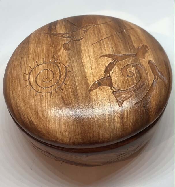 &quot;KOKOPELLI SPIRIT&quot; Petroglyph Pottery 6x3