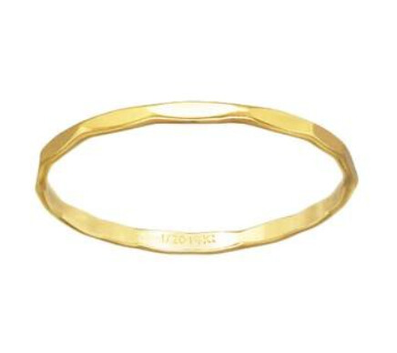GOLD FILLED HAMMERED RING