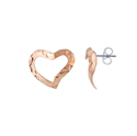 COPPER HAMMERED HEART EARRINGS KAE017