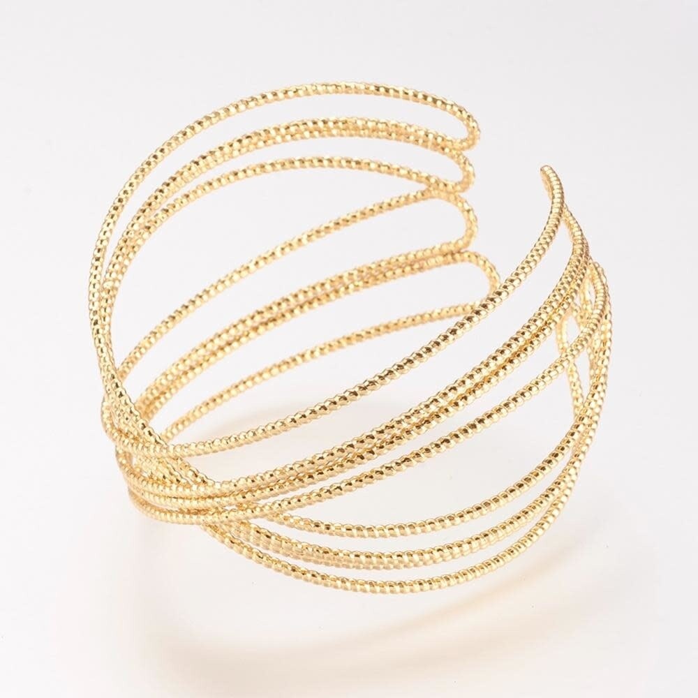 GOLD STAINLESS CUFF KAB55