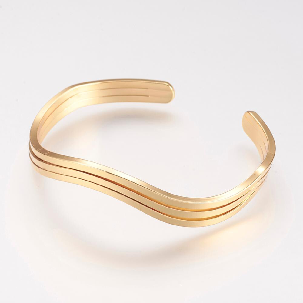 GOLD STAINLESS CUFF KAB52