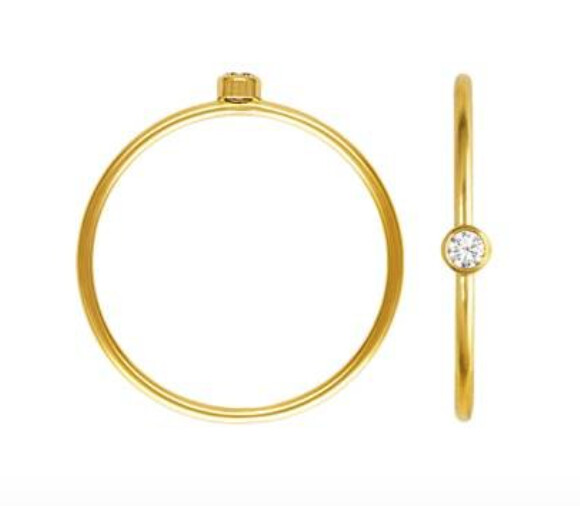 GOLD FILLED 2MM CZ RING