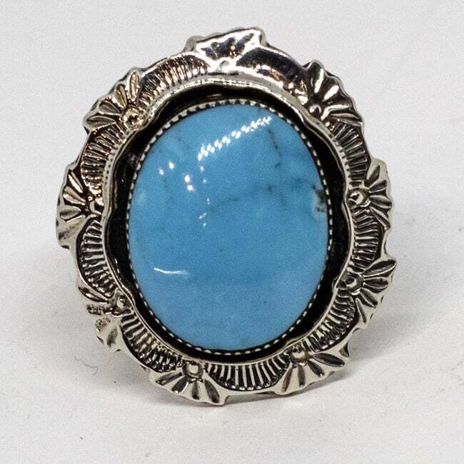 SILVER RING NAVAJO - DANIEL BENALLY - SIZE 7