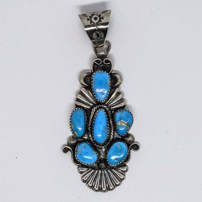 SILVER TURQUOISE PENDANT NAVAJO - EMMA LINCOLN