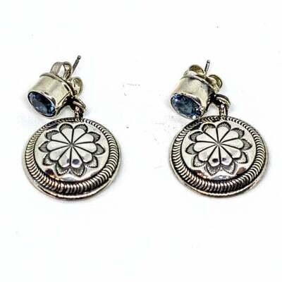 SILVER EARRINGS NAVAJO - RB
